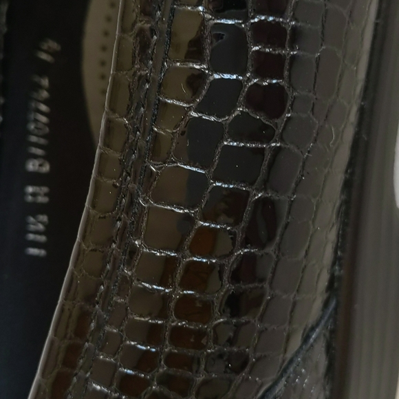 SAS Tripad Patent Leather Crocodile Moccasin Loafer 11.5 Black - Picture 2 of 16